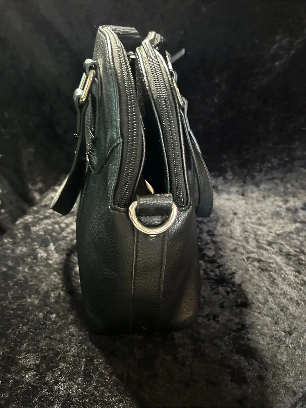 b.o.c. - Classic Black Leather Tote Bag